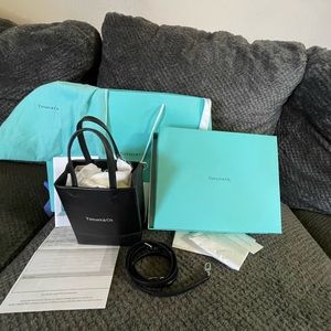 Tiffany & Co. Mini Shopping Tote
in Black Leather